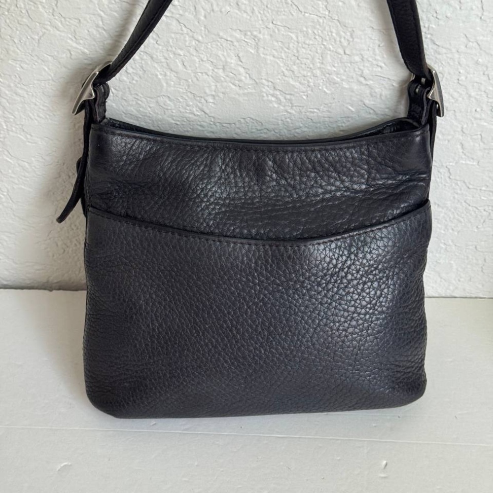 Coach Hudson Vintage Dark Brown Pebbled Leather Crossbody Bag - Picture 7 of 14